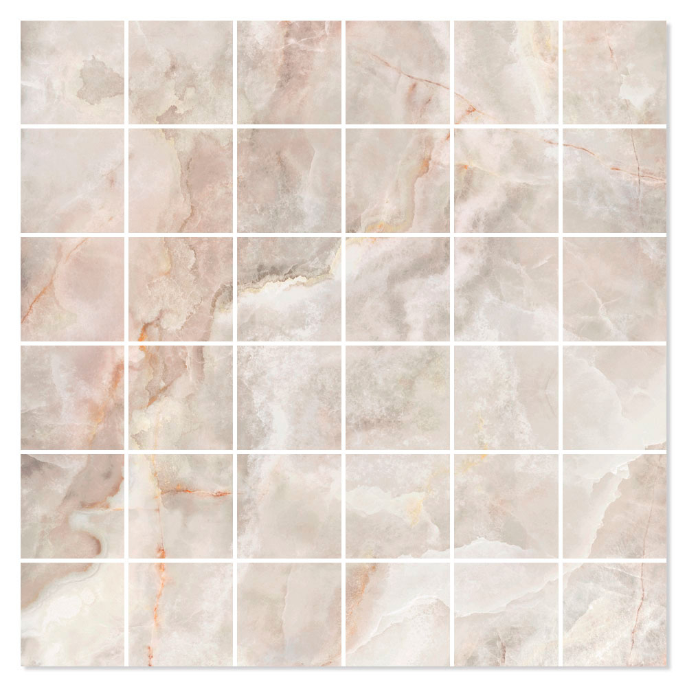 Marmor Mosaik Klinker Lux Cirrus Beige Poleret 30x30 (5x5) cm